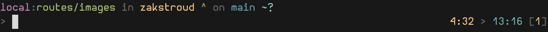Screenshot of plain.zsh in Alacritty